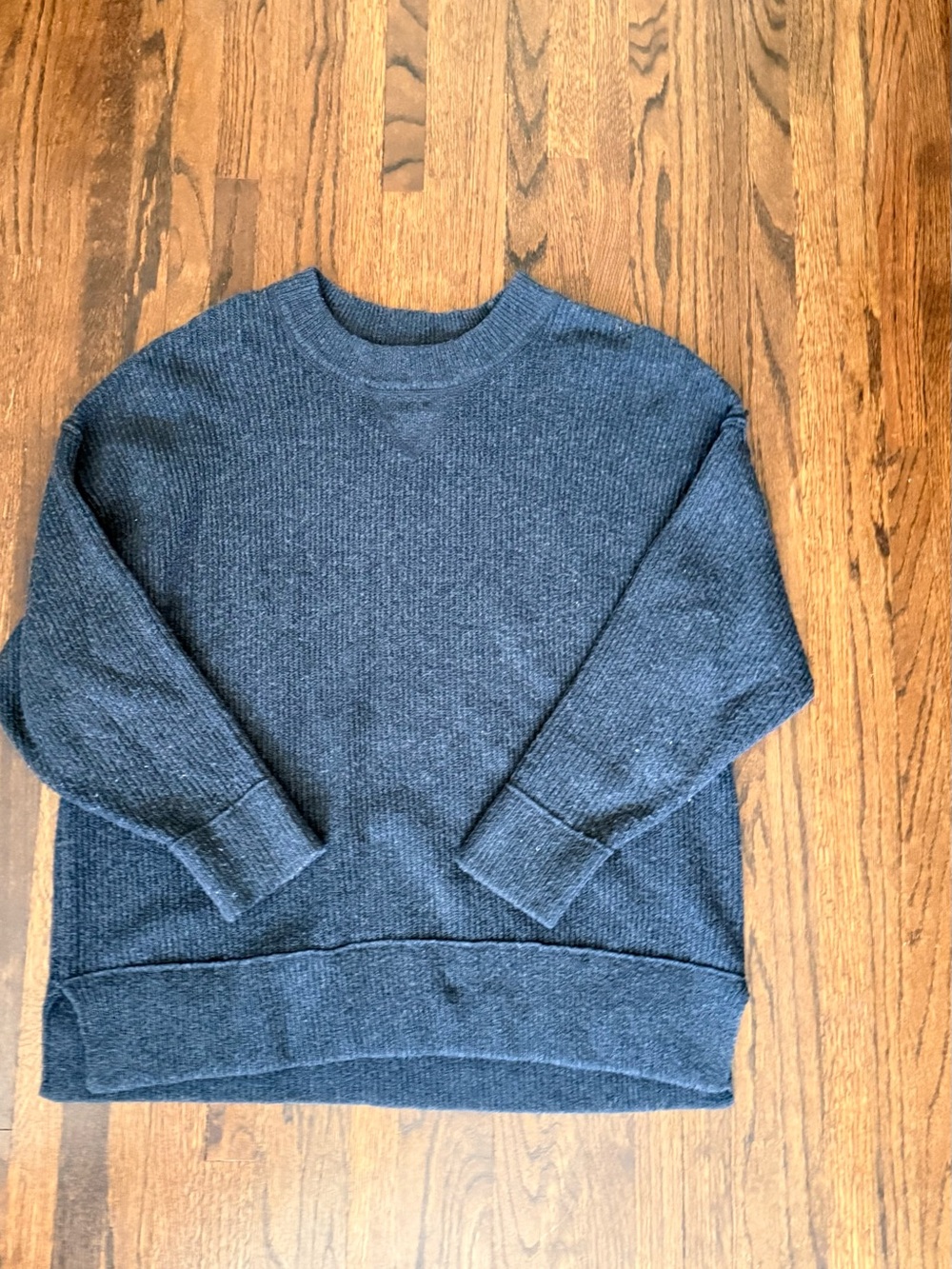 aerie Crewneck Sweater in Charcoal Blue